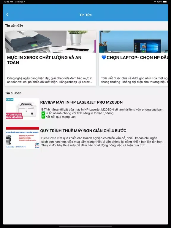 MÁY VĂN PHÒNG VPS iPad  Screenshots