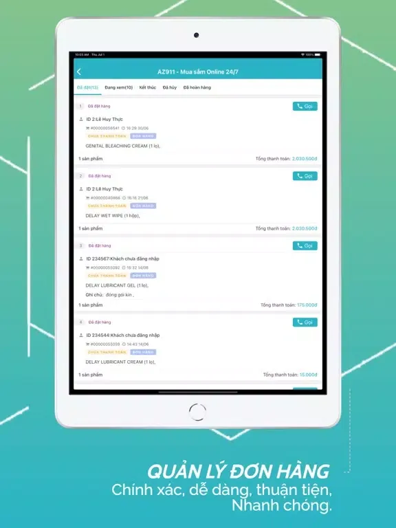 AZ911 Admin – Dành cho quản lý iPad 應用截圖