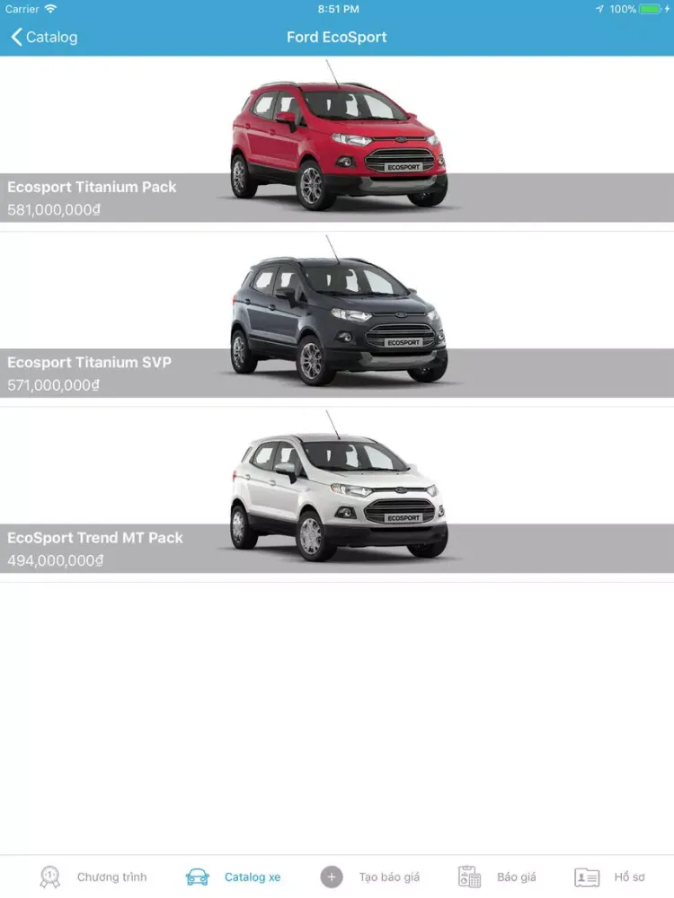 Ford ERP iPad  Screenshots