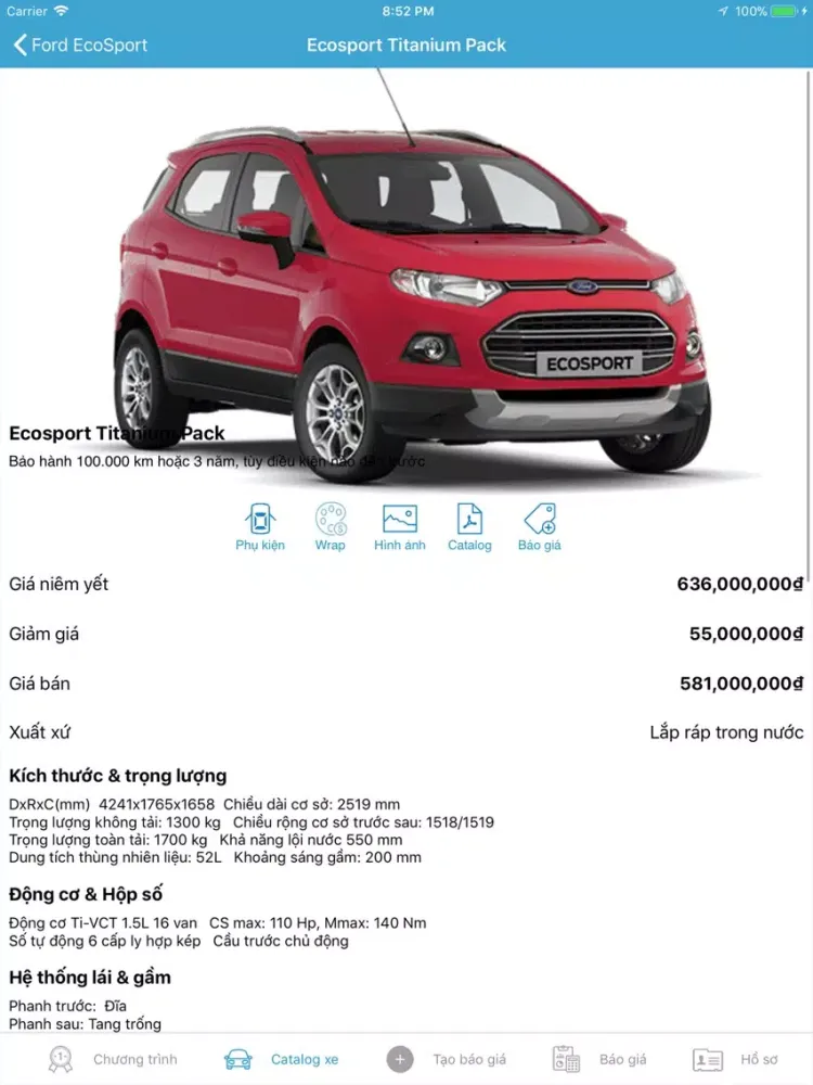 Ford ERP iPad  Screenshots