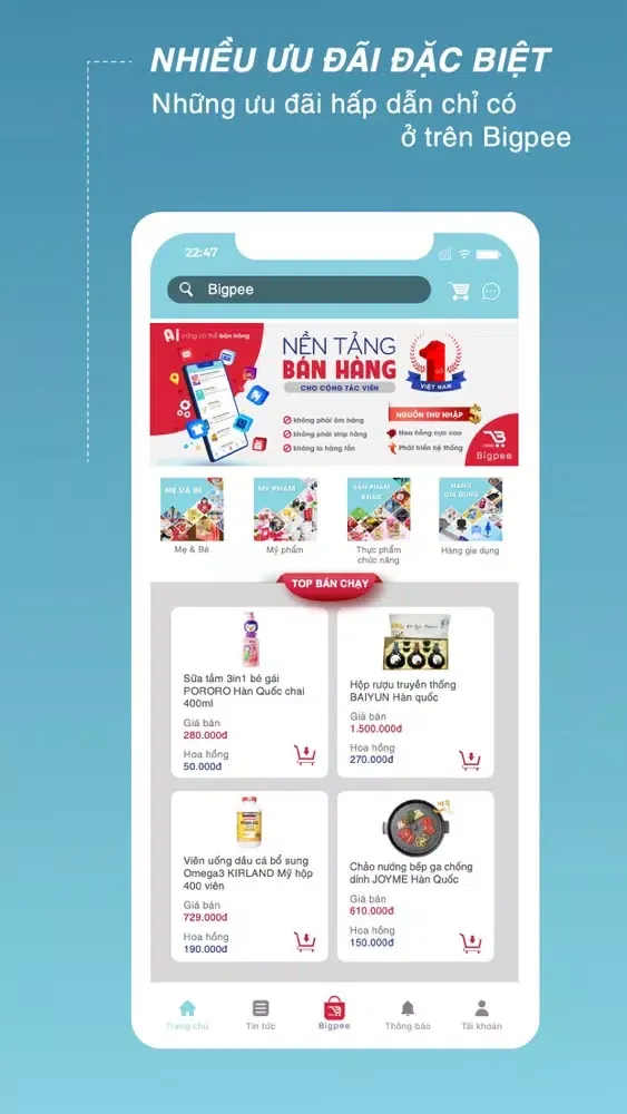 Capturas de tela do Bigpee - Bán hàng dễ dàng
