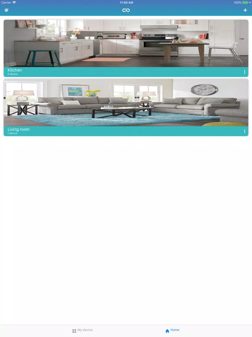 Tangkapan layar cBHome iPad 