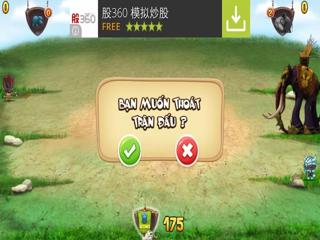 Tangkapan layar Đấu voi iPad 
