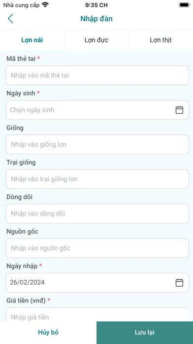 Captures d'écran de DTA - Chăn nuôi thông minh