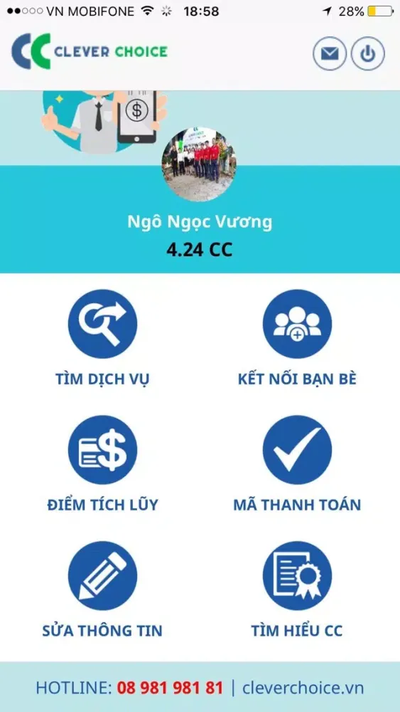 Скриншоты CC APP Tích điểm