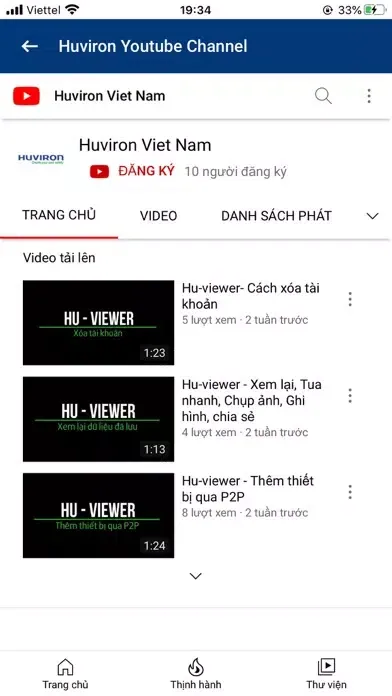Ảnh chụp màn hình của HU-Connect