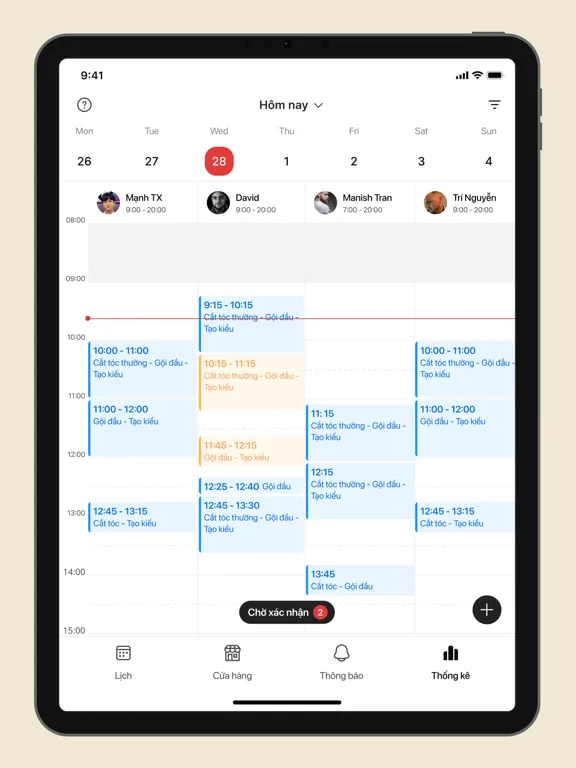 Symshine Biz: Quản lý đặt lịch iPad  Ekran Görüntüleri