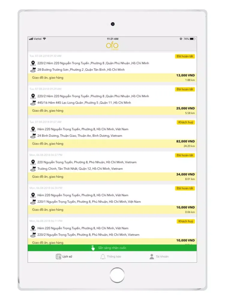 Ofo Driver iPad 应用截图