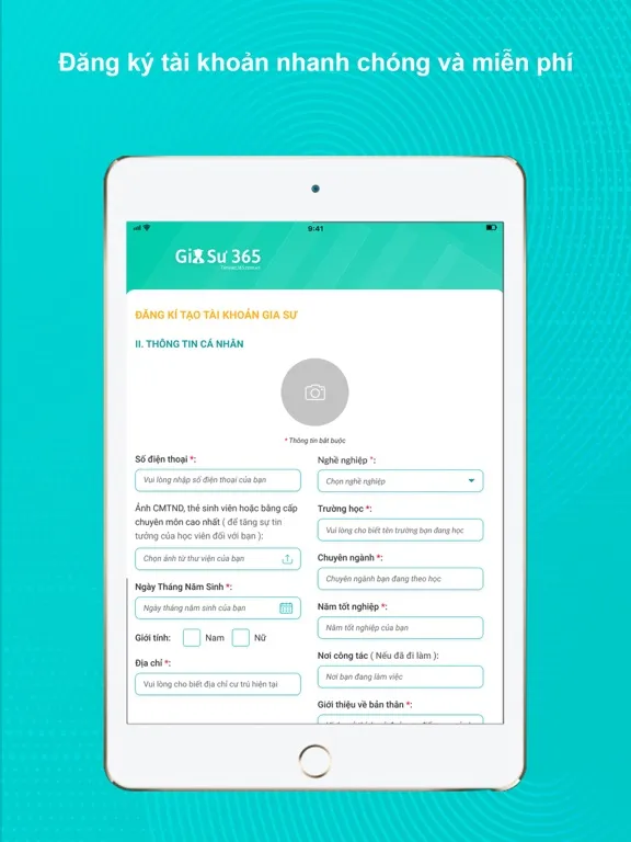Gia Sư - Timviec365.com.vn iPad 应用截图