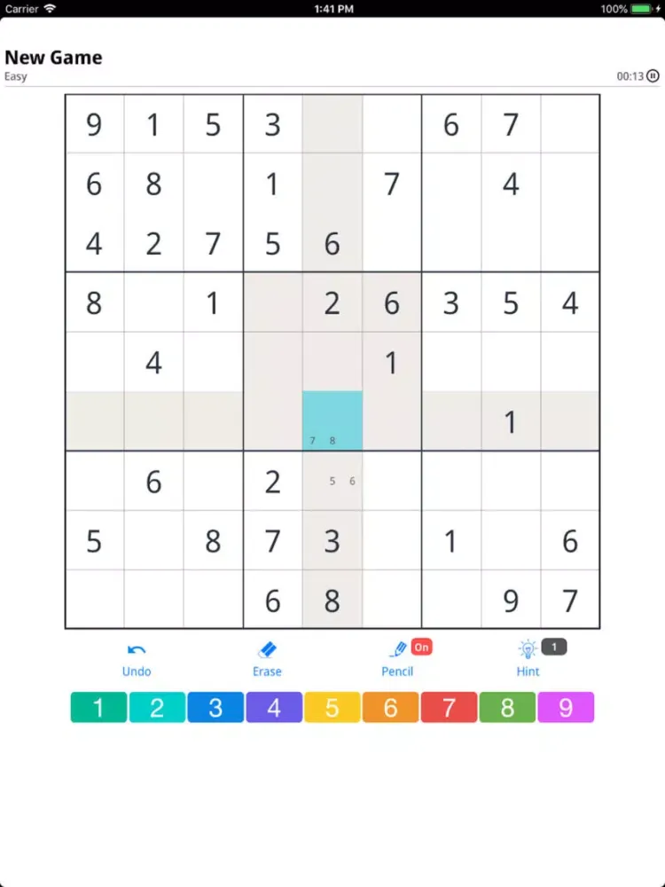 Capturas de tela do Sudoku Classic - Logic Games iPad 