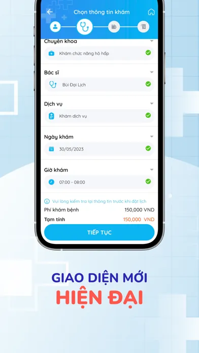 Capturas de tela do UMC3 - Đặt lịch khám bệnh