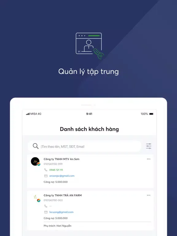 ASP MISA - Nền tảng kế toán iPad  Screenshots