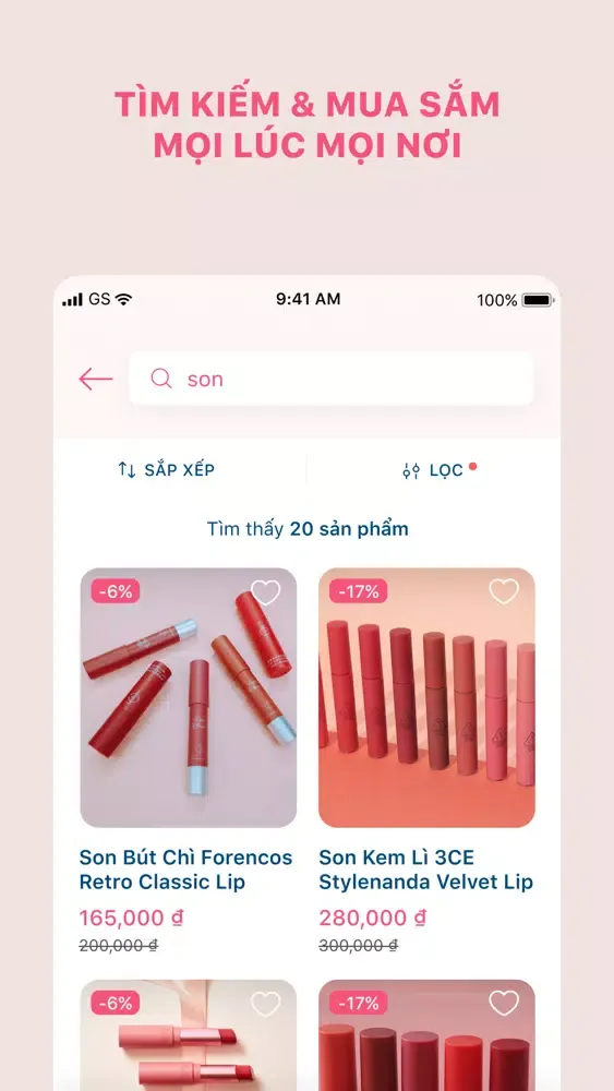 Captures d'écran de SAM Beauty