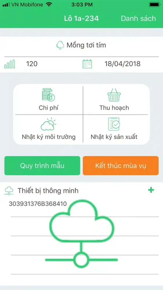 Capturas de tela do Trong Cay -ERP cho nông nghiệp