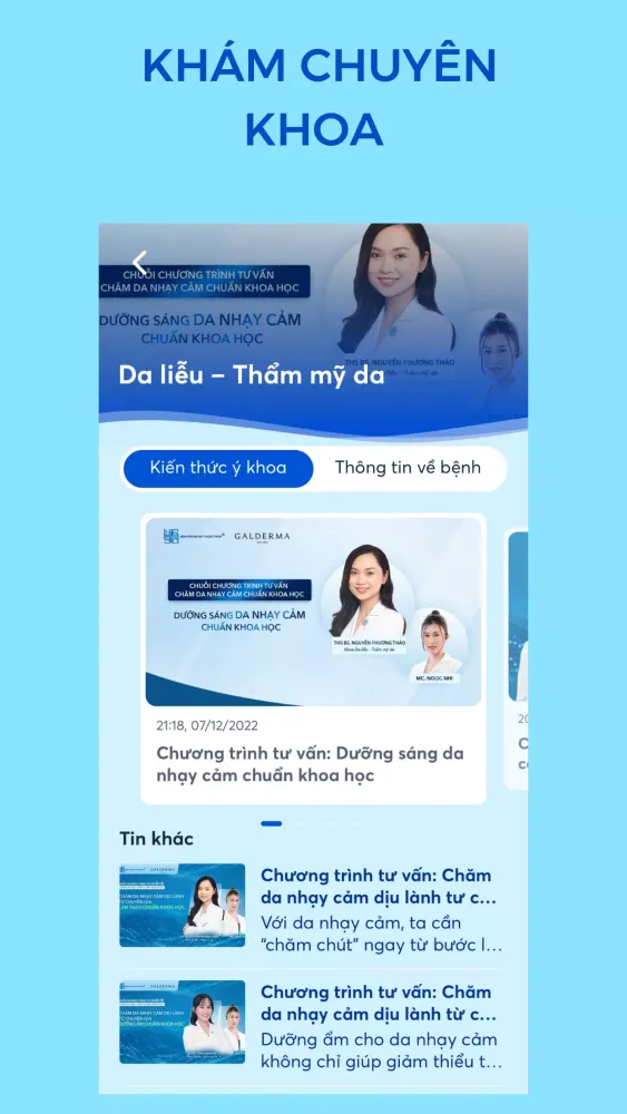 Ảnh chụp màn hình của UMC Care