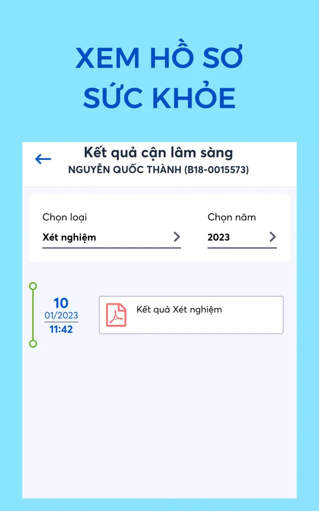 Ảnh chụp màn hình của UMC Care