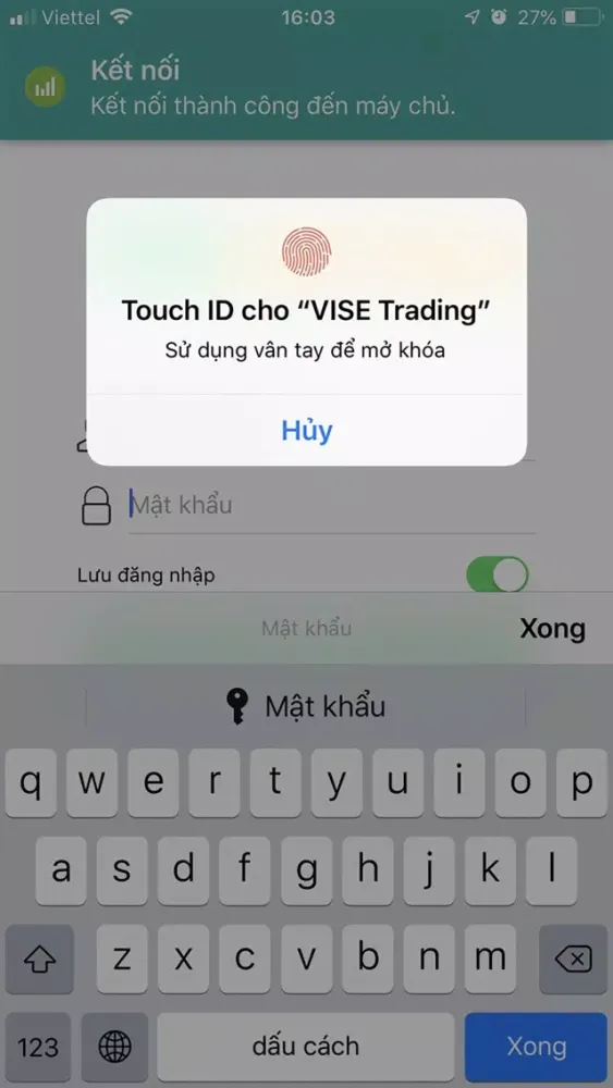 Ảnh chụp màn hình của VISE Trading