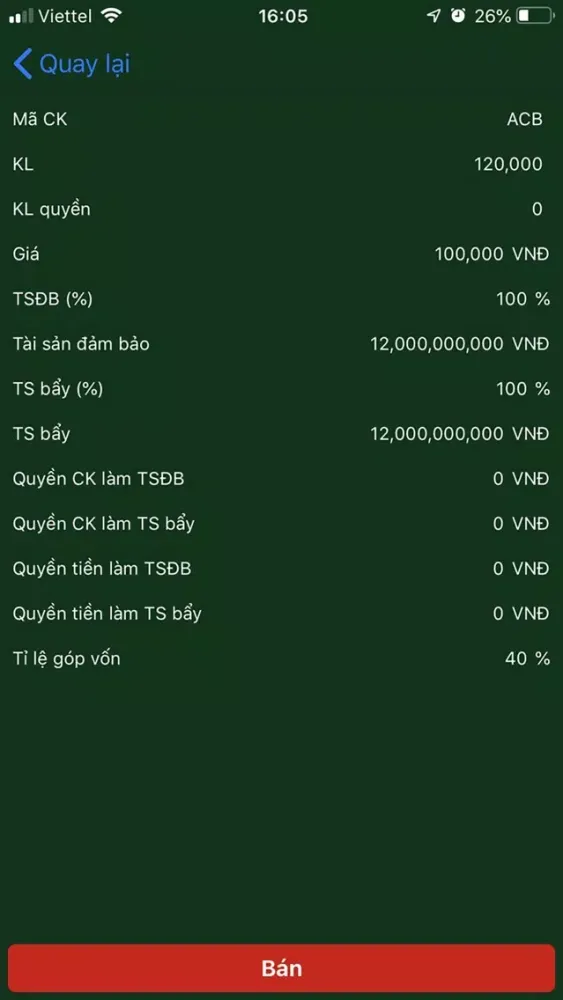 Ảnh chụp màn hình của VISE Trading