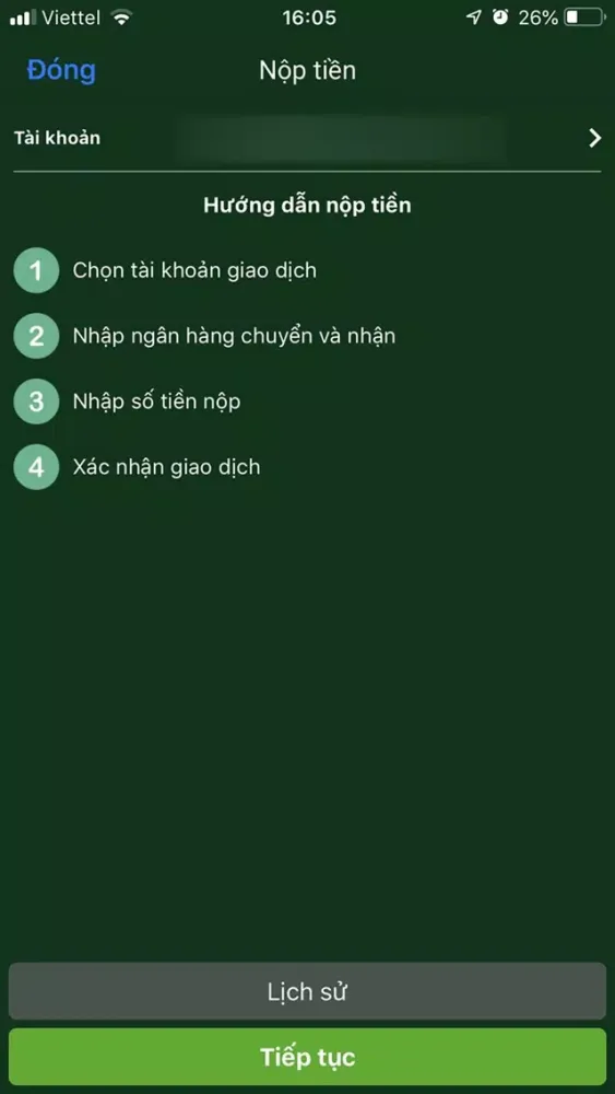 Ảnh chụp màn hình của VISE Trading