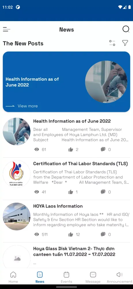MD Communication Portal Screenshots