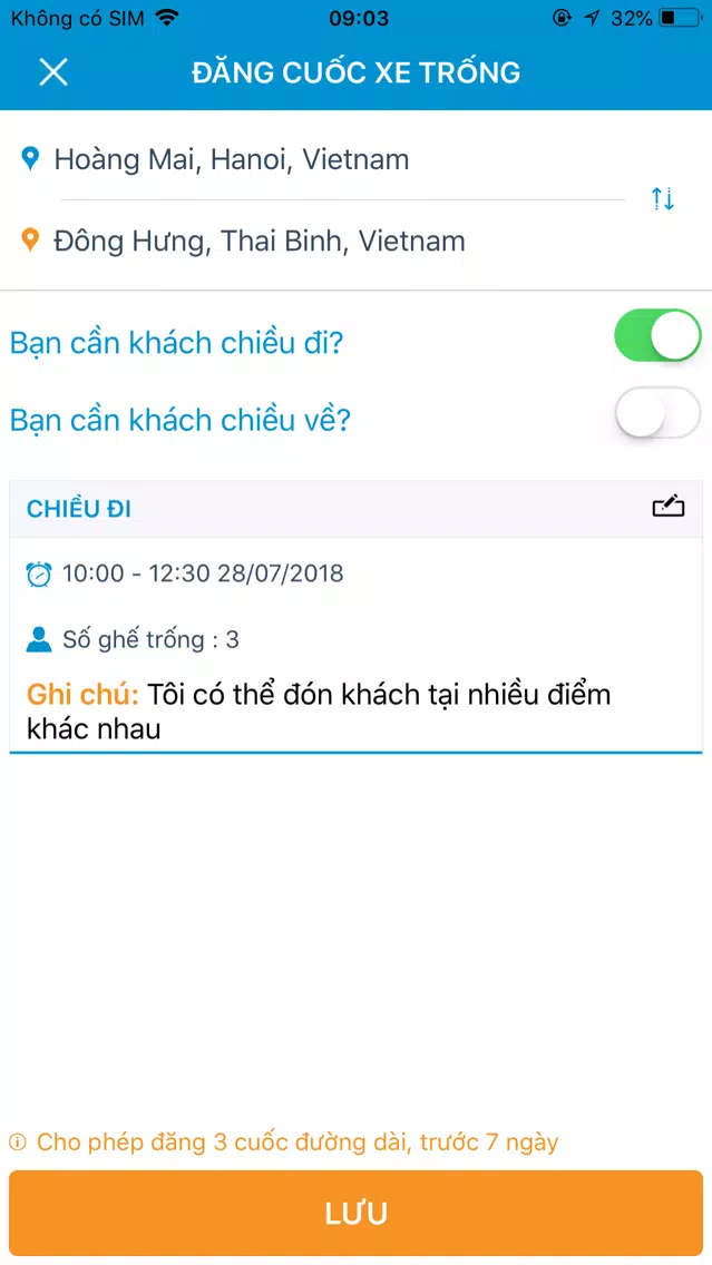 XeChieuVe LaiXe स्क्रीनशॉट