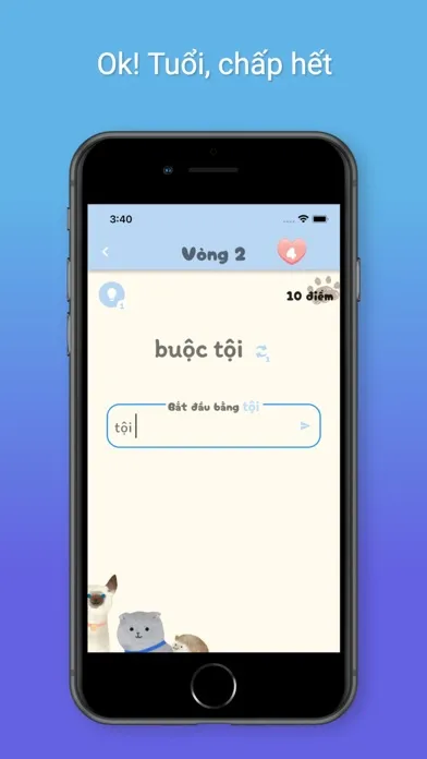 ภาพหน้าจอของ Nối từ: chơi nối từ đê