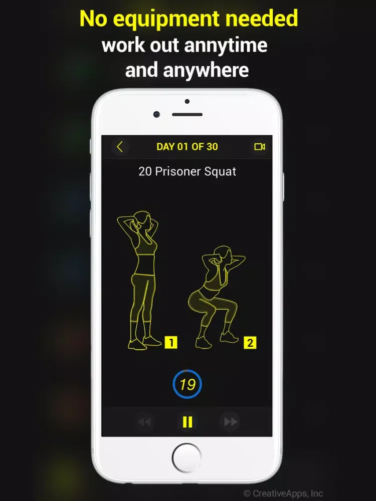 30 Day Squats Trainer iPad  Screenshots