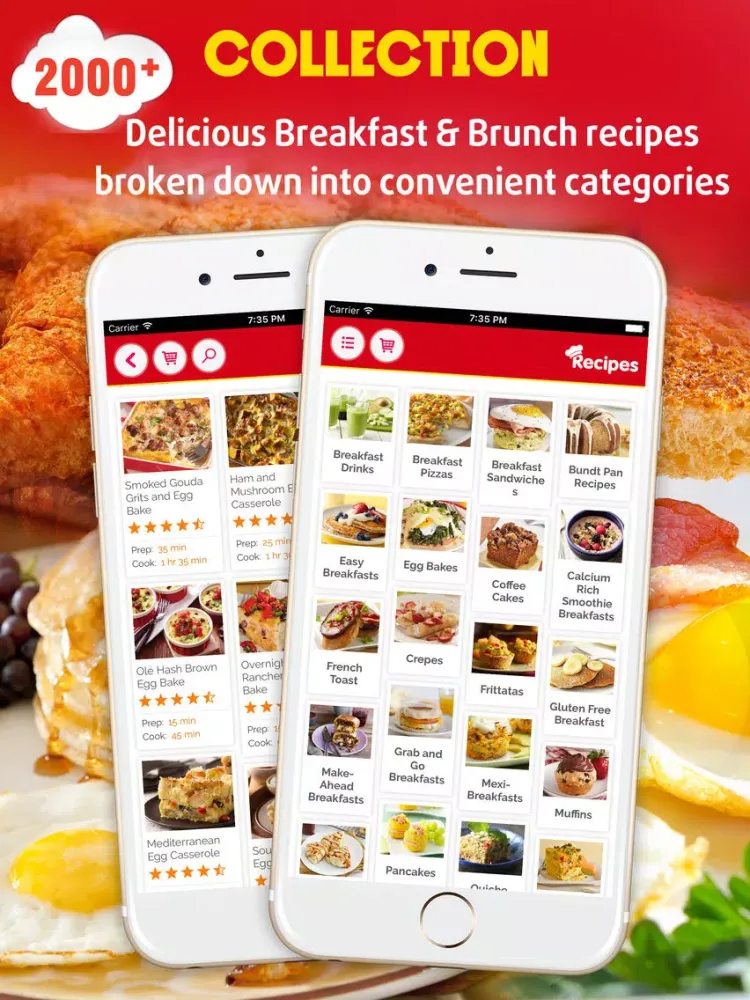 Easy Breakfast Pro ~ The Best Breakfast & Brunch Recipes iPad 應用截圖