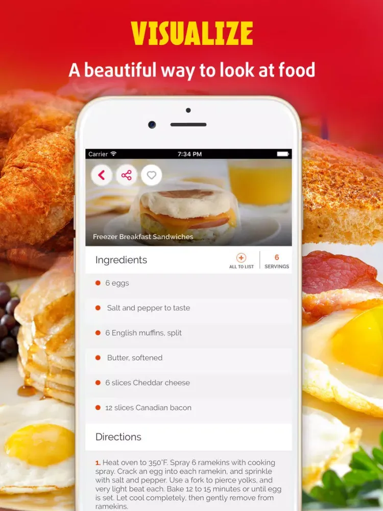 Easy Breakfast Pro ~ The Best Breakfast & Brunch Recipes iPad 應用截圖