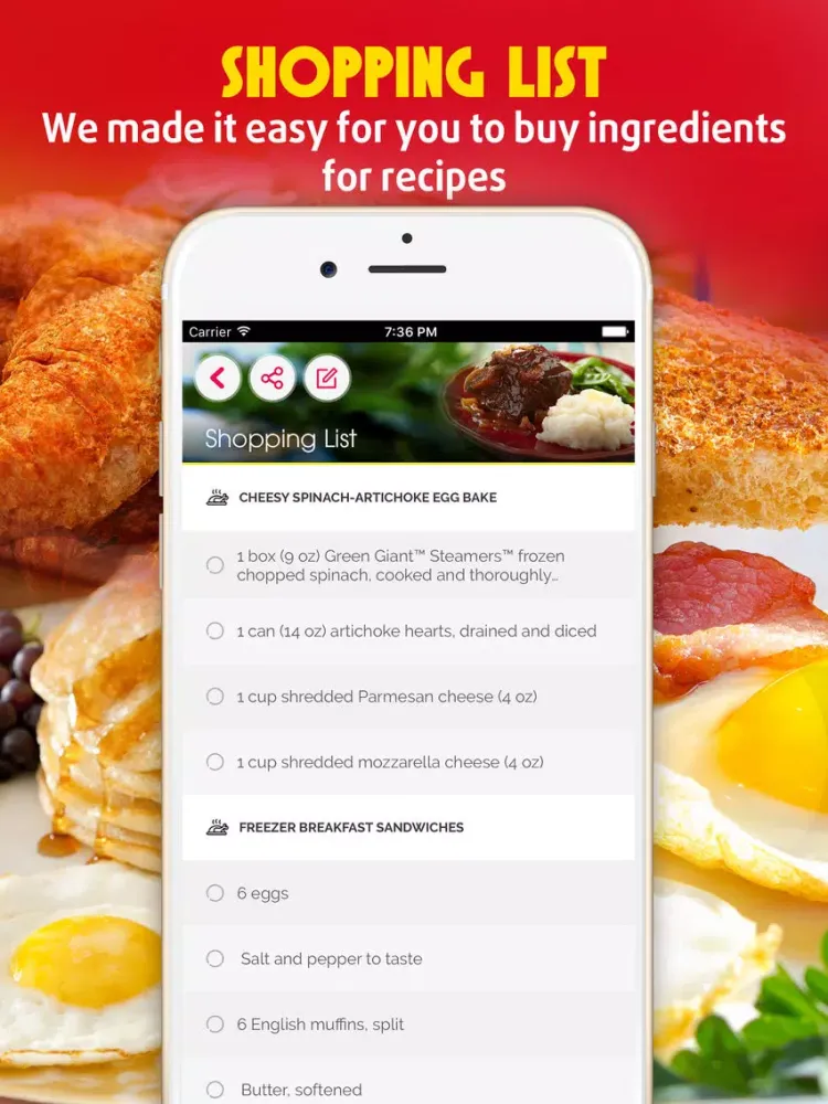 Easy Breakfast Pro ~ The Best Breakfast & Brunch Recipes iPad 應用截圖