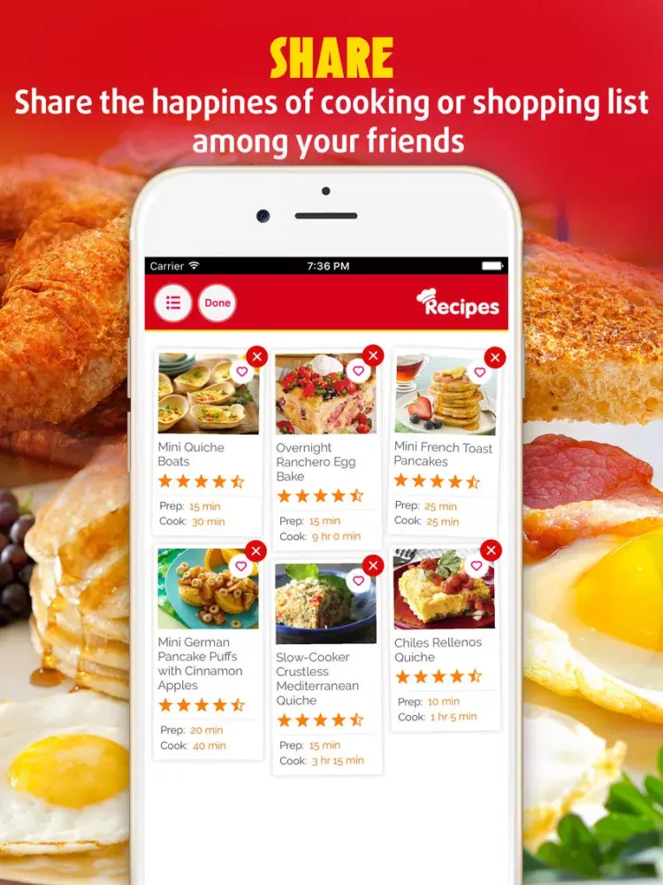 Easy Breakfast Pro ~ The Best Breakfast & Brunch Recipes iPad 應用截圖