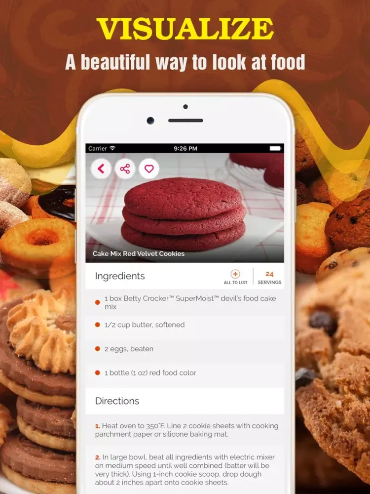 Ảnh chụp màn hình của 2000+ Cookie Recipes iPad 