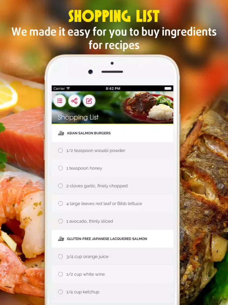 Fish and Seafood Recipes iPad  Ekran Görüntüleri