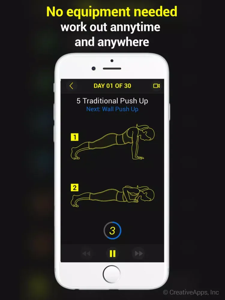 Ảnh chụp màn hình của 30 Day Push Up ~ Perfect Workout Push Up iPad 