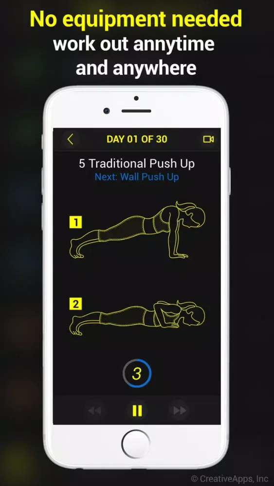 Ảnh chụp màn hình của 30 Day Push Up ~ Perfect Workout Push Up