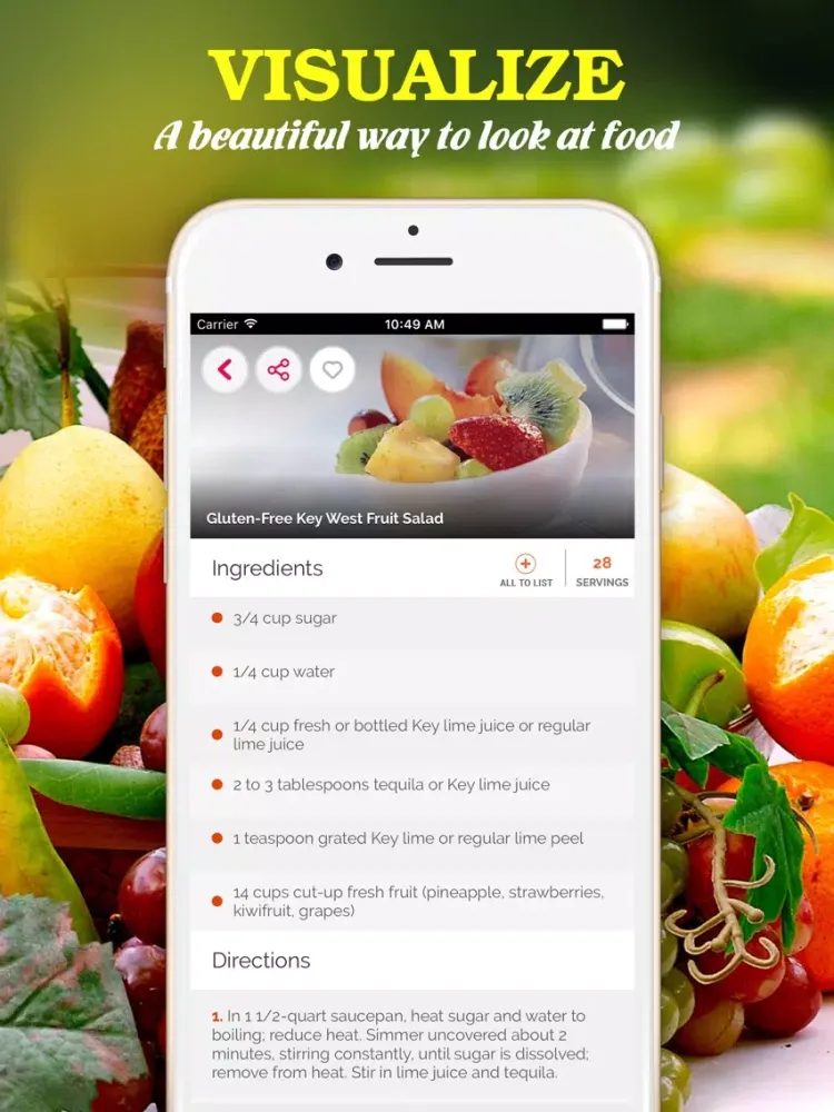 Zrzuty ekranu Yummy Fruit Recipes ~ Best of delicious fruit recipes iPad 