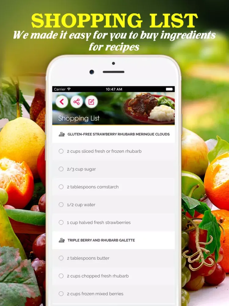Zrzuty ekranu Yummy Fruit Recipes ~ Best of delicious fruit recipes iPad 