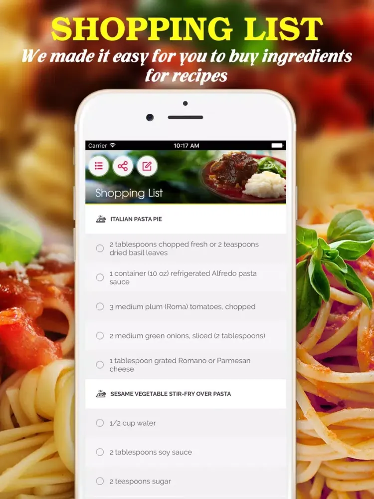 Tangkapan skrin Yummy Pasta Pro ~ Best of delicious pasta recipes iPad 
