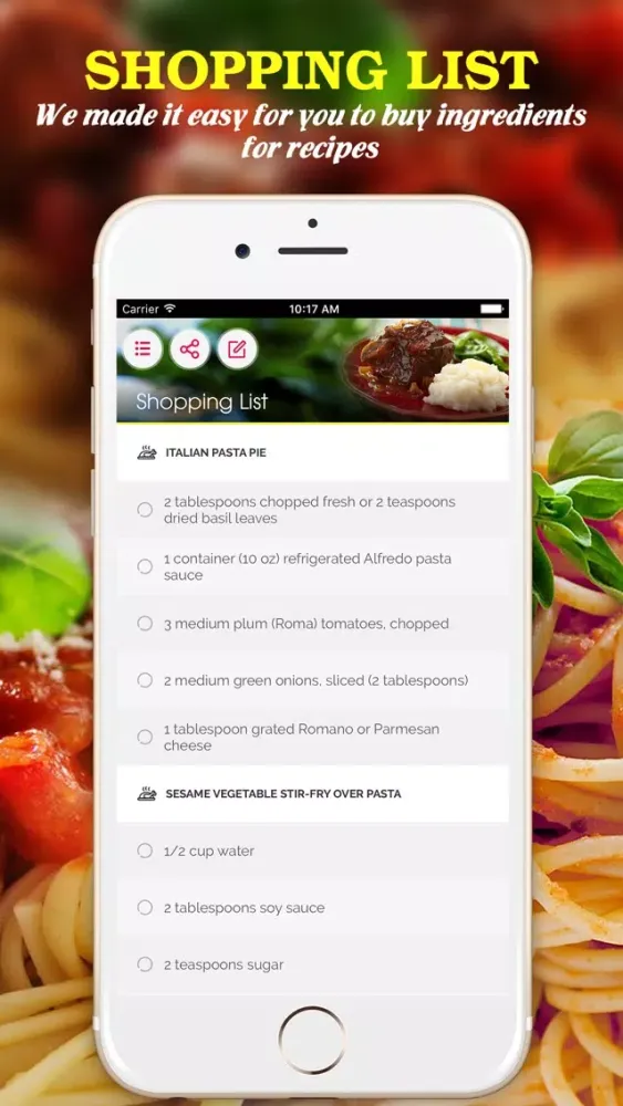 Tangkapan skrin Yummy Pasta Pro ~ Best of delicious pasta recipes