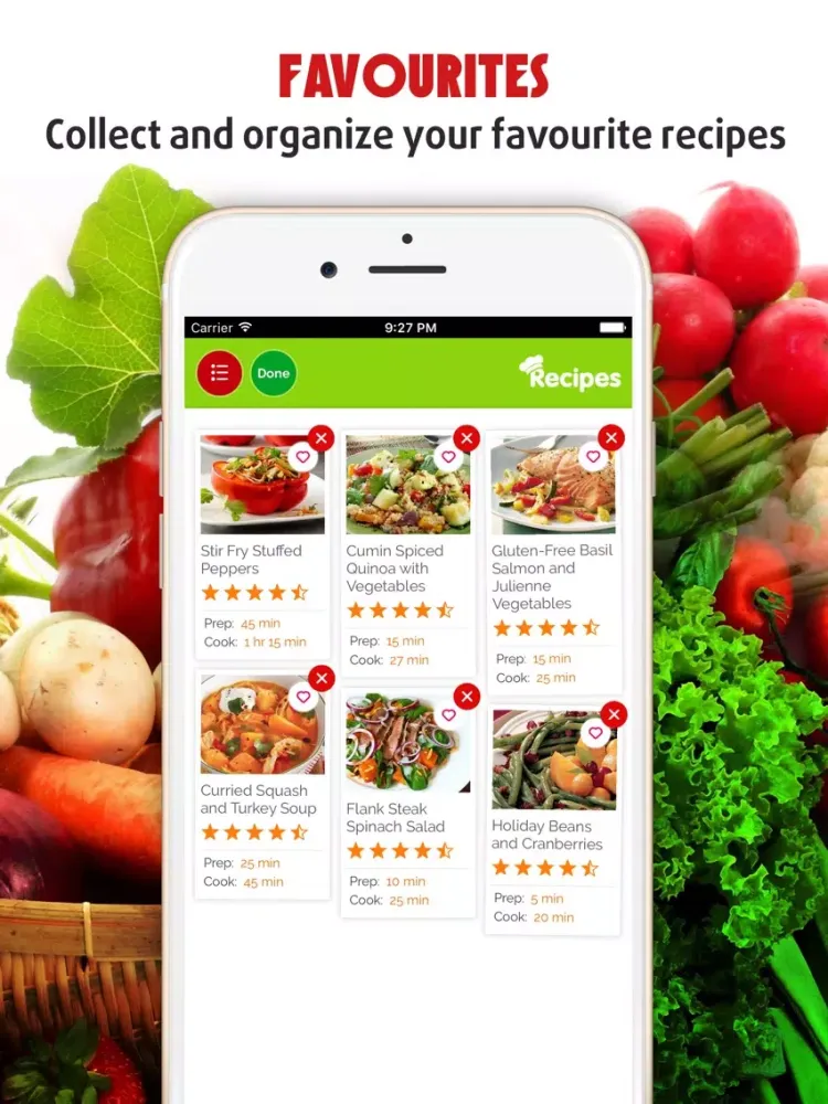 Yummy Vegetable Recipes Pro ~ Best of delicious vegetable recipes iPad  سکرین شاٹس