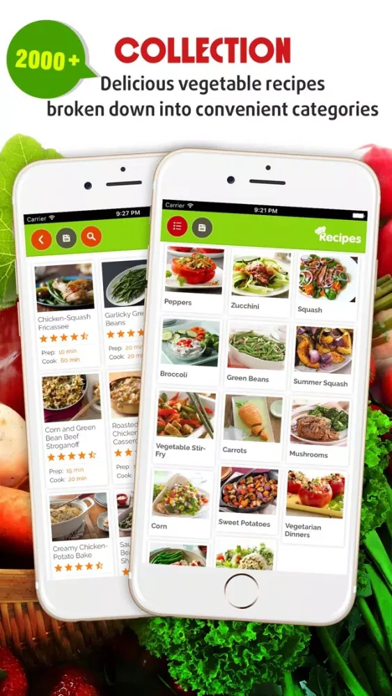Yummy Vegetable Recipes Pro ~ Best of delicious vegetable recipes سکرین شاٹس