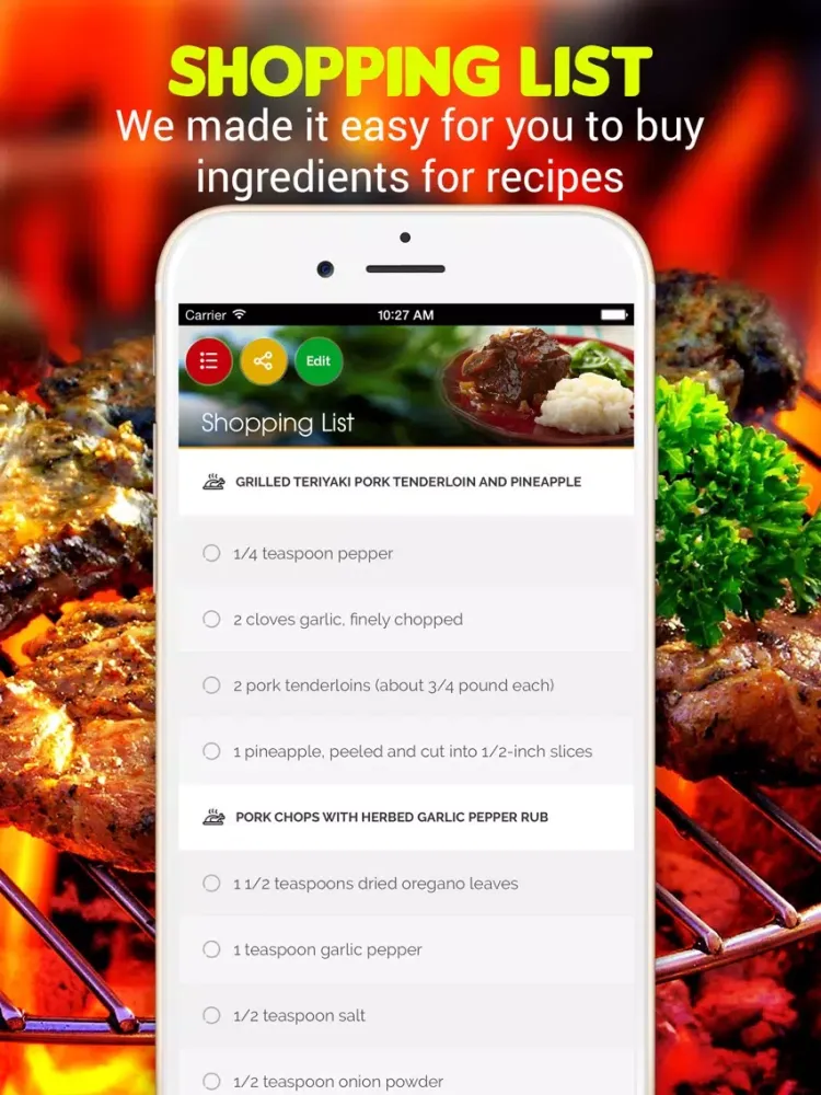 Captures d'écran de Grilling Recipes iPad 