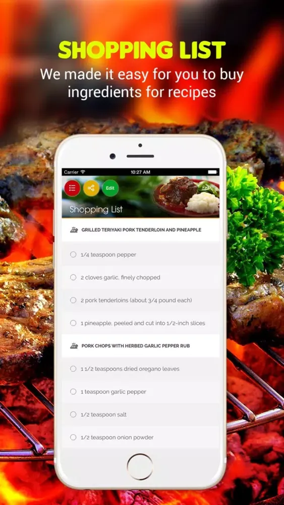 Captures d'écran de Grilling Recipes