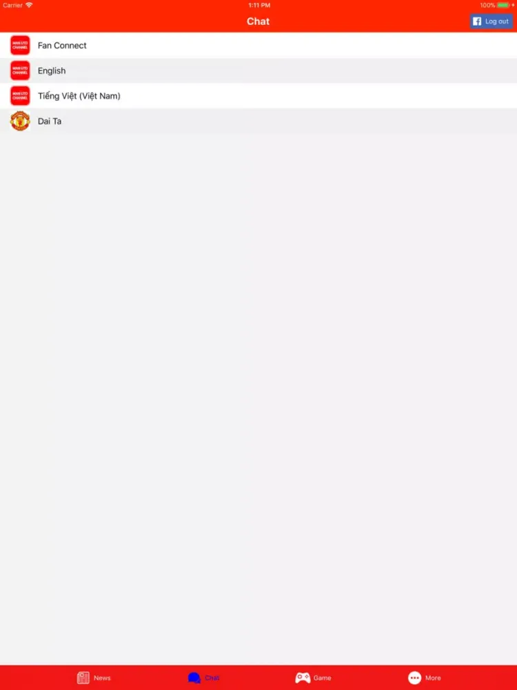 Captures d'écran de Man Utd Channel iPad 