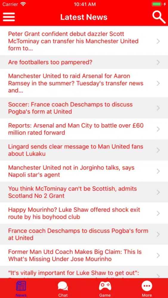 Captures d'écran de Man Utd Channel