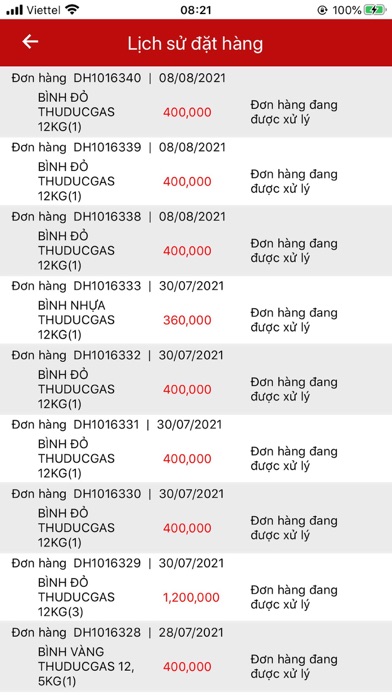 Tangkapan skrin BIEN DONG GAS