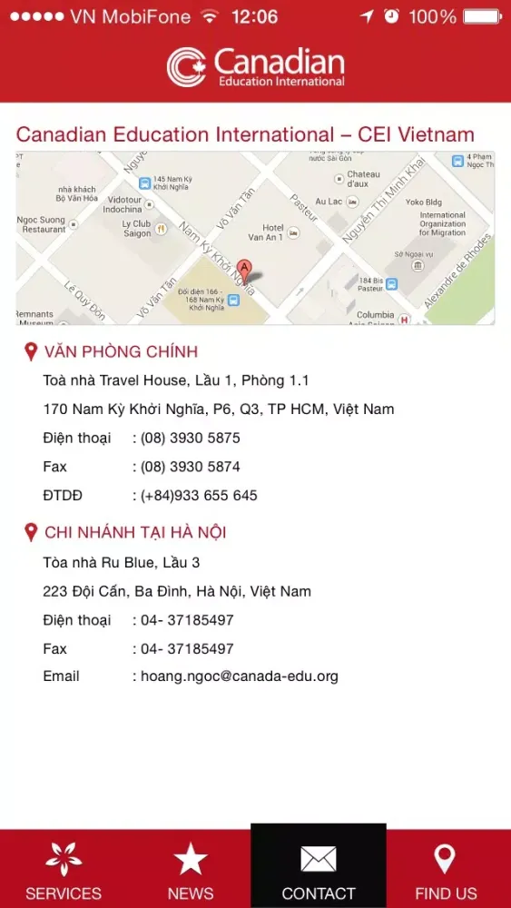 Capturas de tela do CEI Vietnam - Study in Canada (Du hoc Canada)