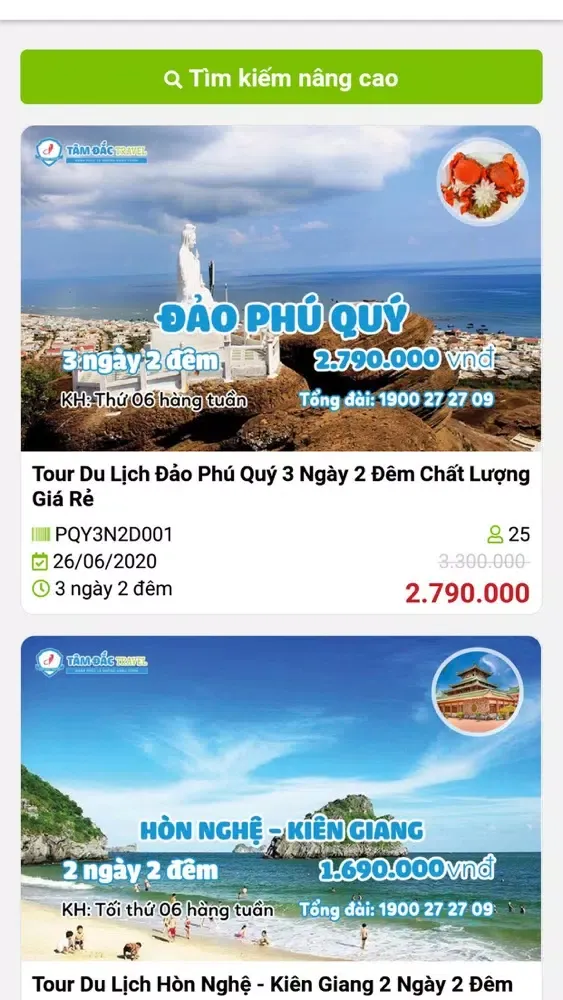 Zrzuty ekranu Tâm Đắc Travel