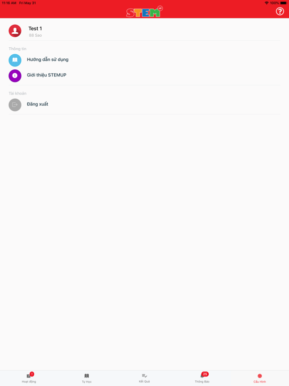 STEMUP Học Sinh iPad  Screenshots
