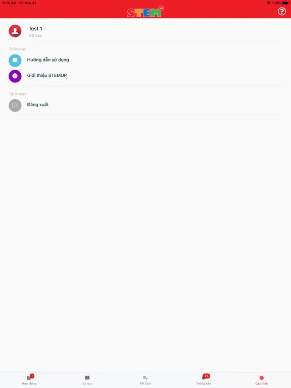 Zrzuty ekranu STEMUP Học Sinh iPad 